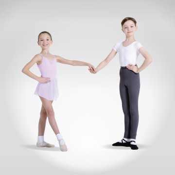 Two young dancers holding hands