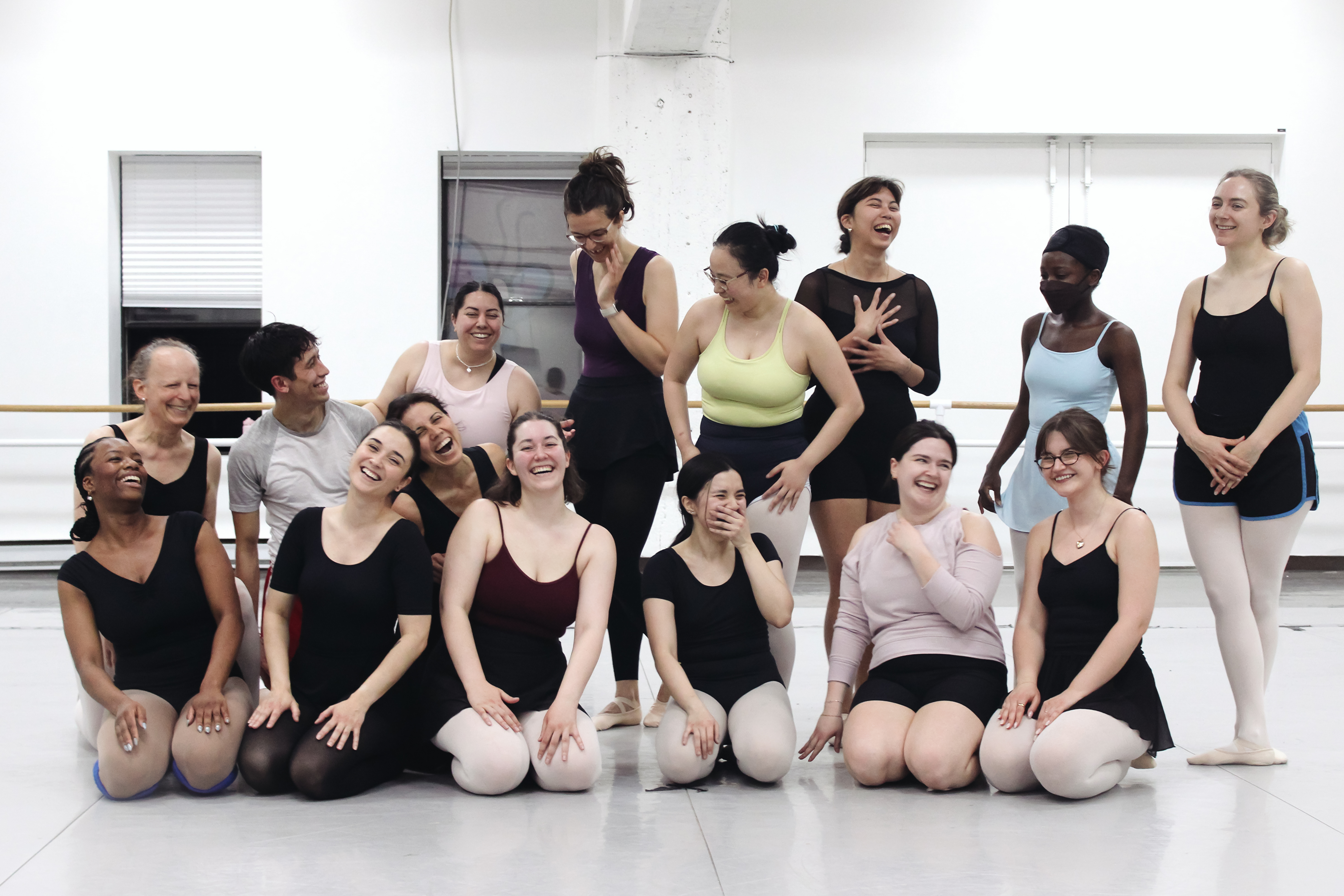 Élèves de la division récréative avec leur professeure